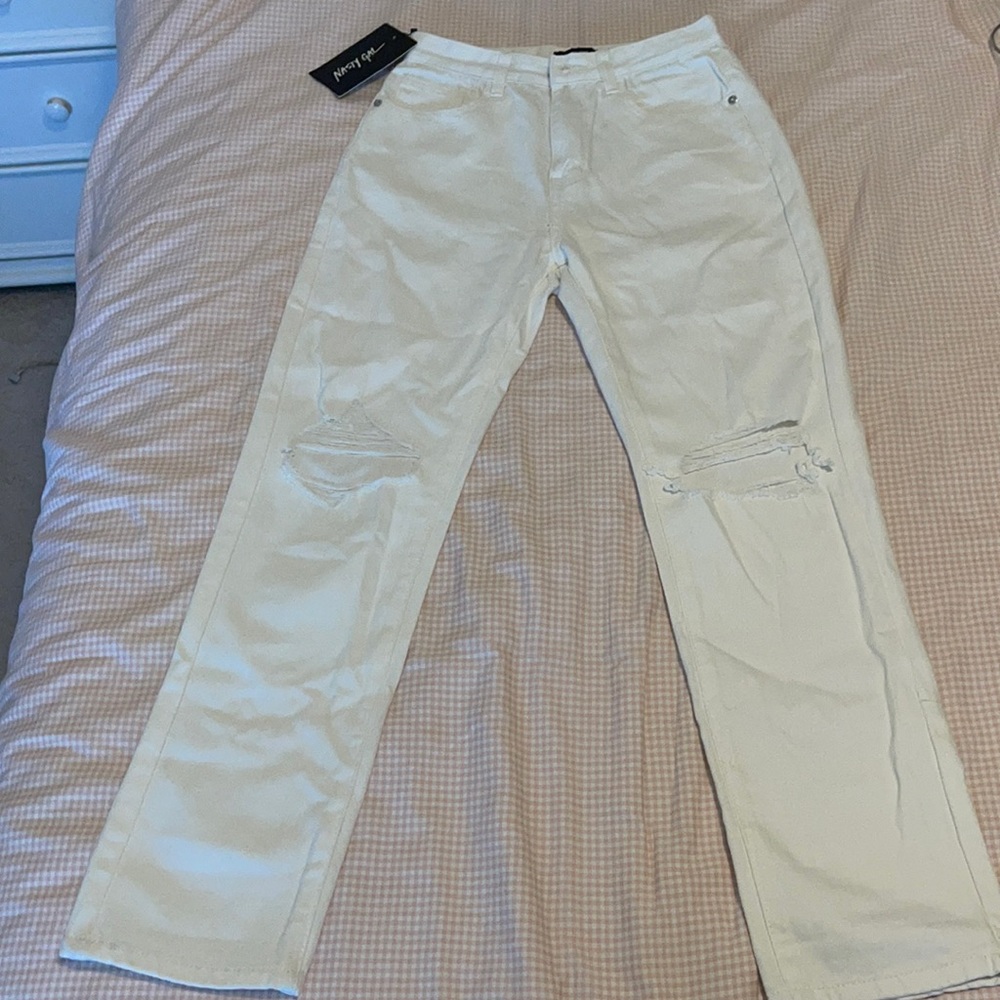 LAST CHANCE - Nasty Gal New White Straight Jeans